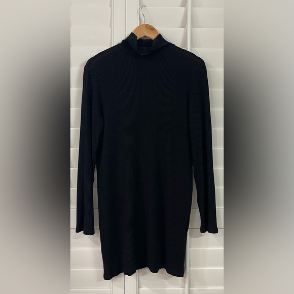 Reformation Mock Neck Ribbed Dress - Picture 1 of 9
